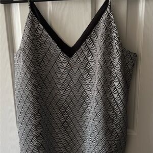Express Black and White Geometric Camisole